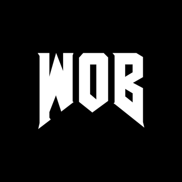 WOB letter logo ontwerp voor technologiebedrijf WOB logo ontwerp zwarte en witte kleurencombinatie WOB Logo WOB vector WOB ontwerp WOB icoon WOB alfabet WOB typografie logo ontwerp
