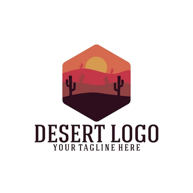 Vector woestijn logo
