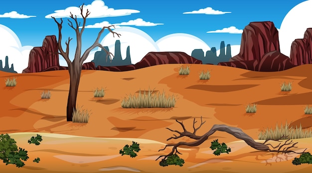 Woestijnboslandschap overdag