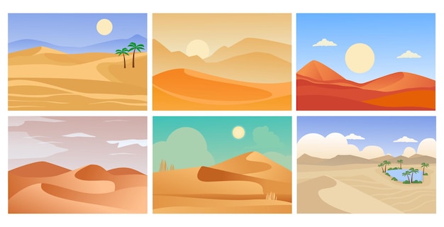 Woestijnlandschap illustratie