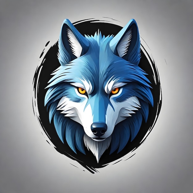 Progettazione dell'illustrazione wolf 3d vector logo