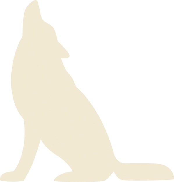 オオカミの動物のシルエット ベクトル図