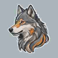 Vector wolf cartoon vector