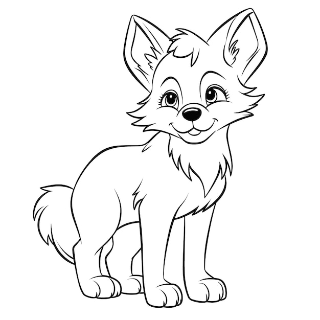 wolf coloring pages vector animals