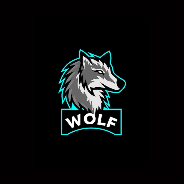 Волк дизайн логотипа киберспорта