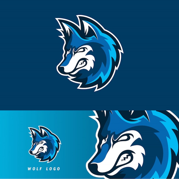 Emblema della mascotte di gioco di wolf esport