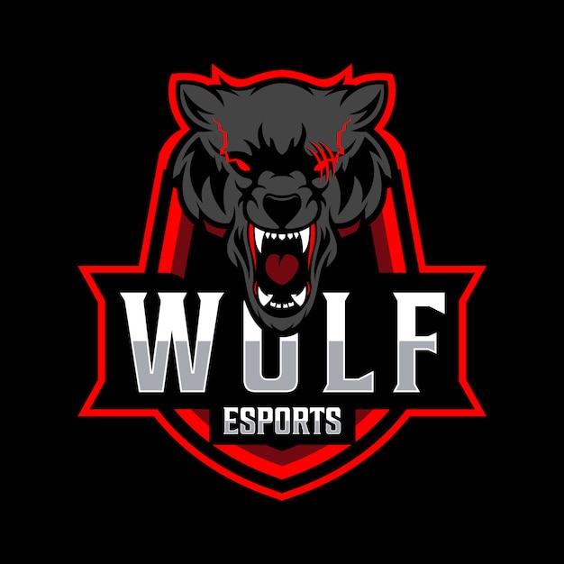 Wolf esport logo sjabloon