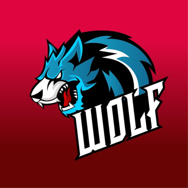 Wolf esport mascot logo