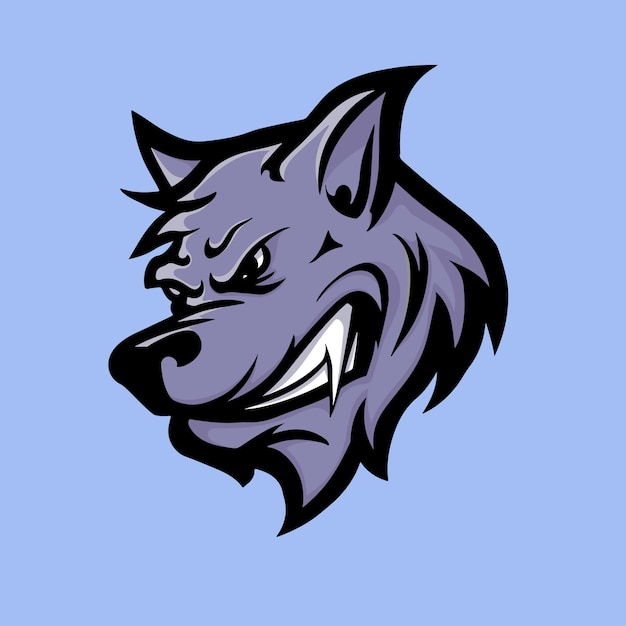 Wolf Esports Logo Cartoon Mascot Vector Design