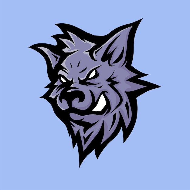 Wolf Esports Logo Cartoon Mascotte Vector Design