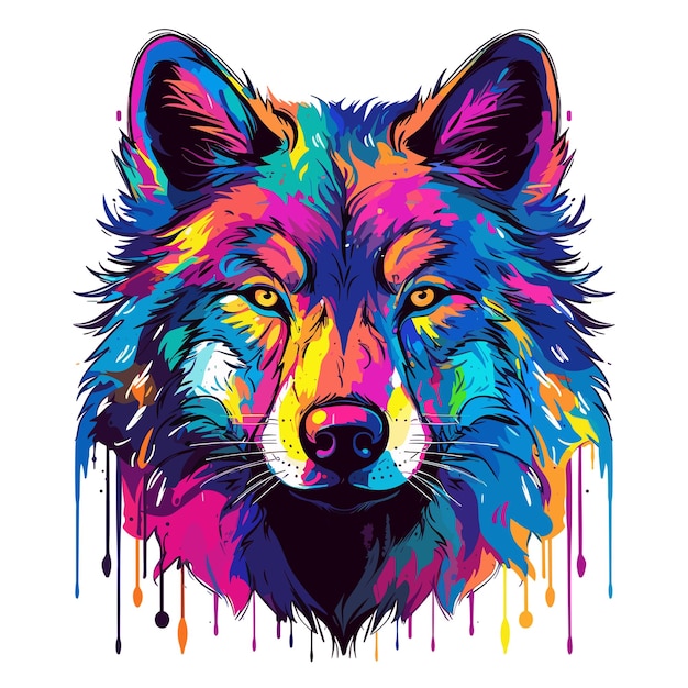 wolf geometrische illustratie Vector