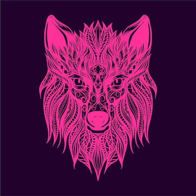 wolf gezicht illustraties illustratie