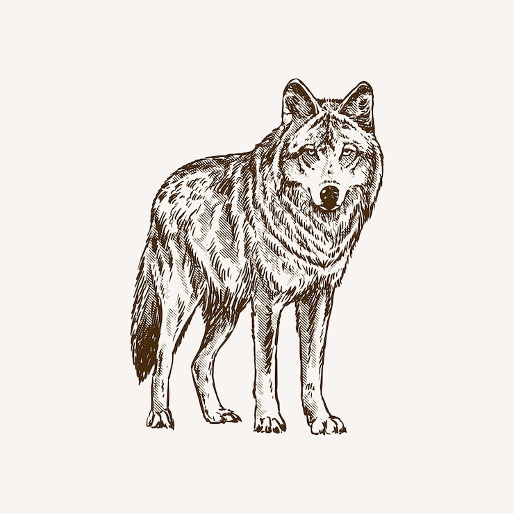 Vector 狼の手描いたイラストベクトル