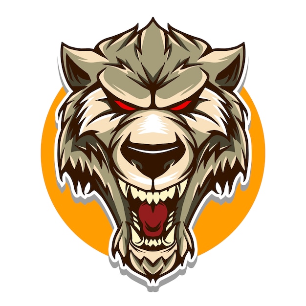 Wolf head  illustration isolated