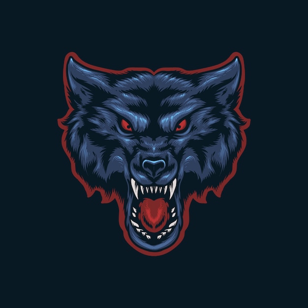 Wolf head illustration