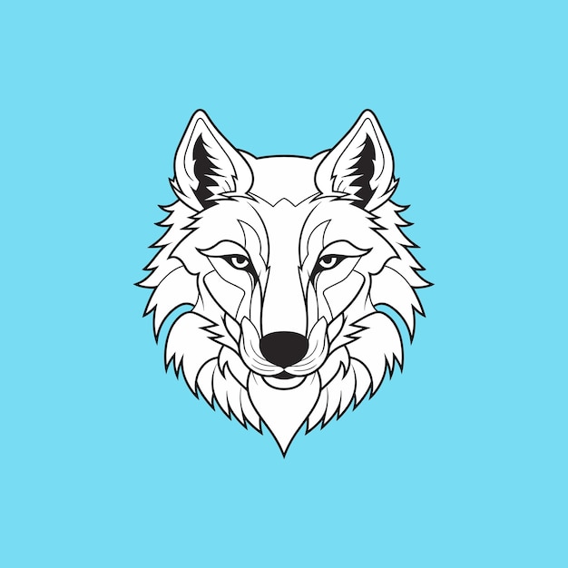 Wolf Head Line Art Illustratie