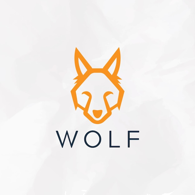 Wolf head logo design vector symbol graphic template