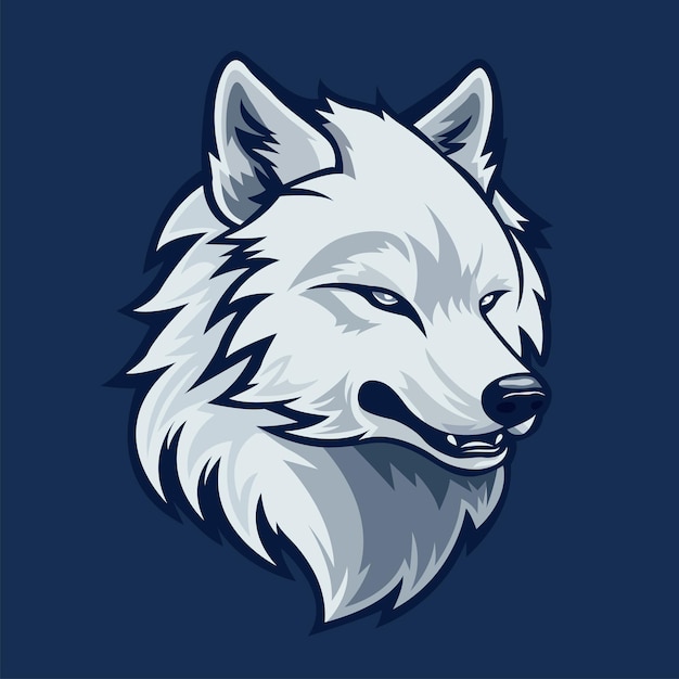 wolf head logo illustration