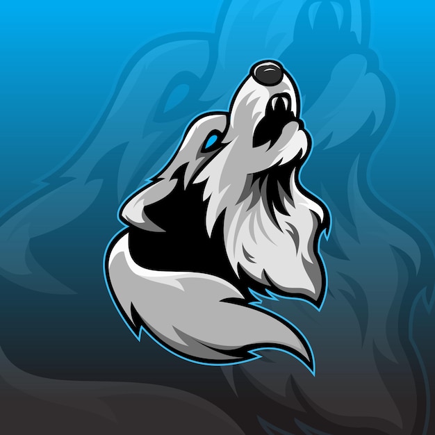 Wolf head logo mascot