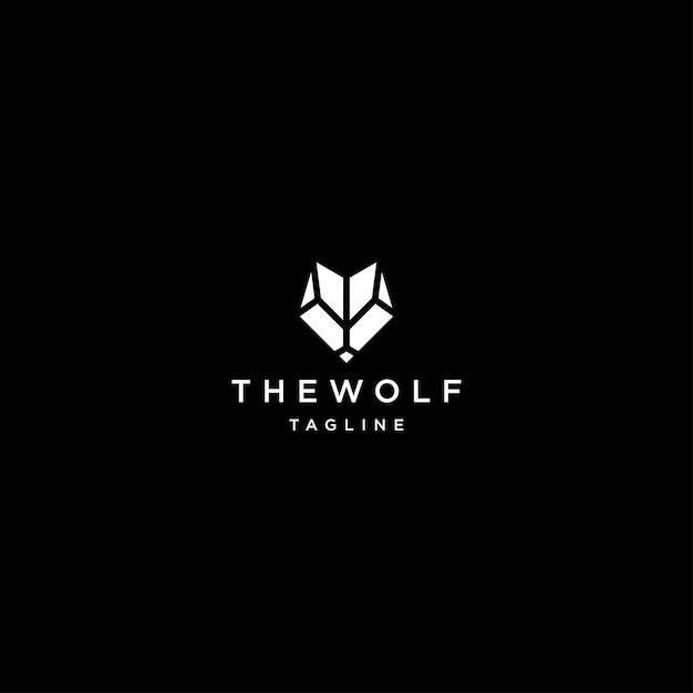 Wolf head logo vector icon design template