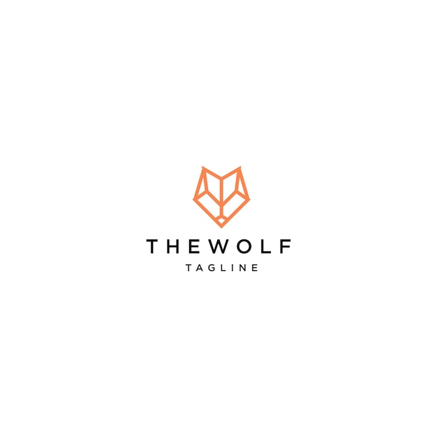 Wolf head logo vector icon design template