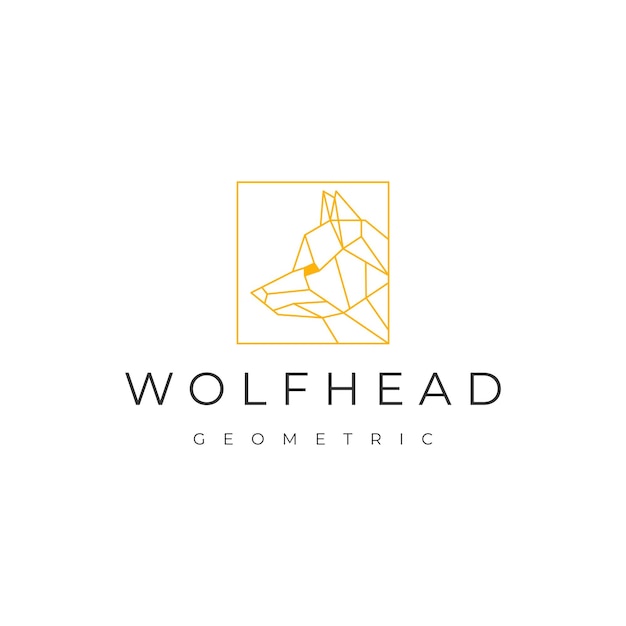 Wolf head logo vector icon design template