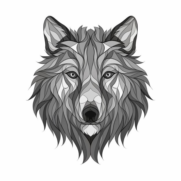 Vector wolf head logo