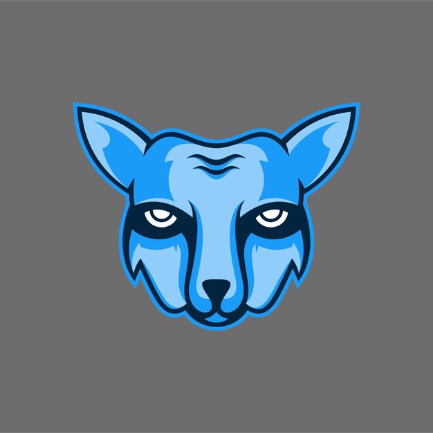 Vector wolf head mascot logo design vector template