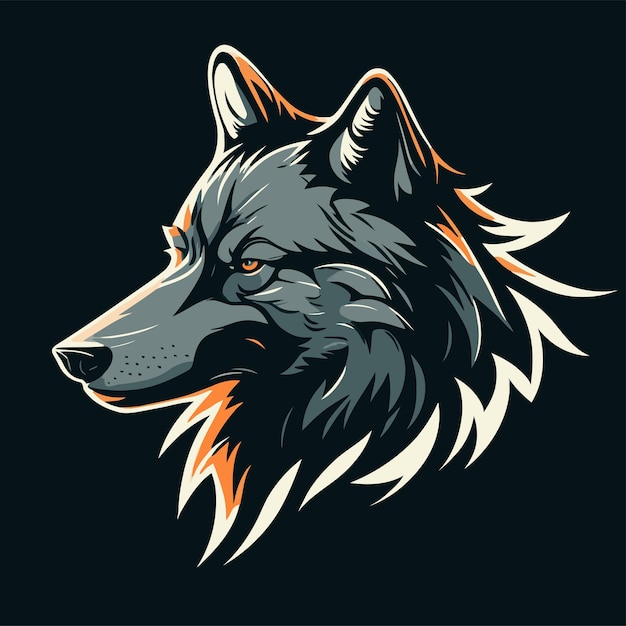 Wolf head mascot logo design vector with isolated background for corporate identity