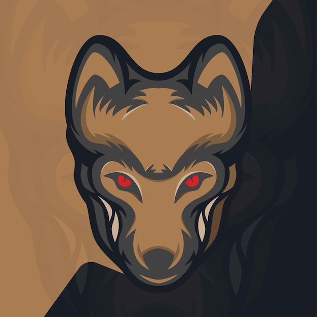 Wolf head mascot vector illustration