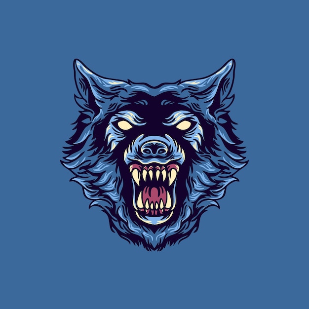 Wolf head mascot