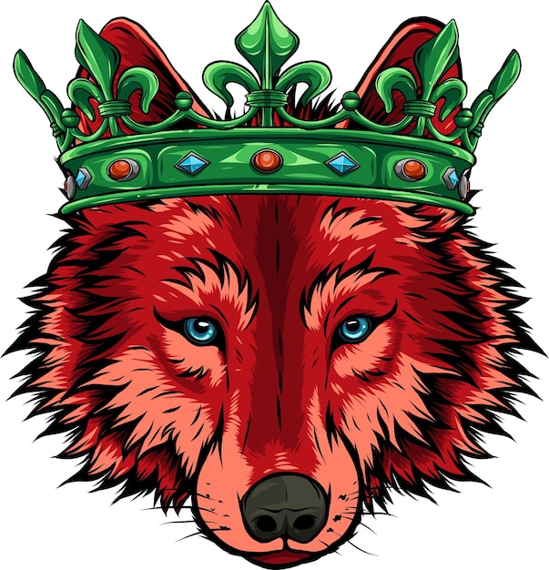 wolf head mascotn vector illustration