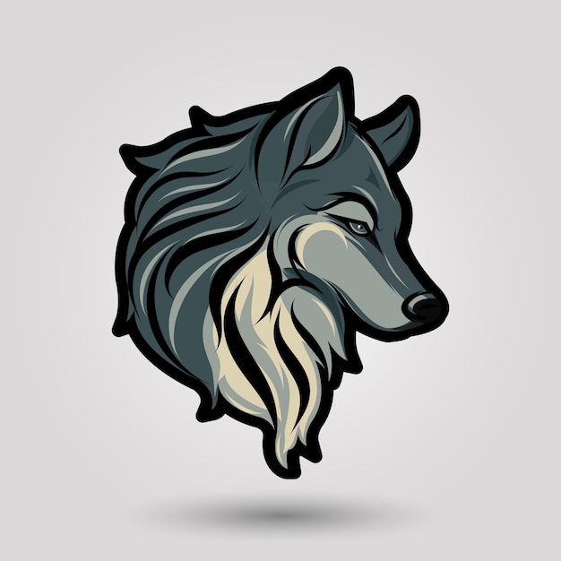 Vector wolf head sign