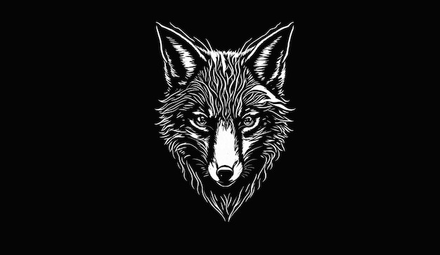 wolf head silhouette illustration free vector