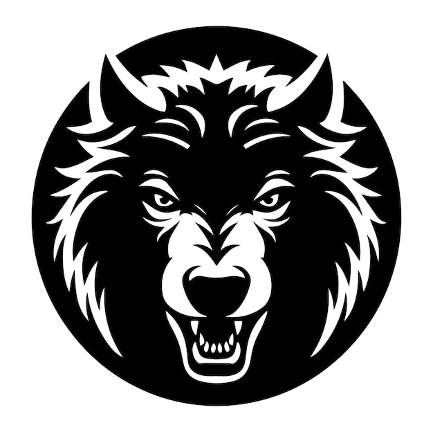 Vector wolf head silhouette vector wolf logo wolf tattoo design