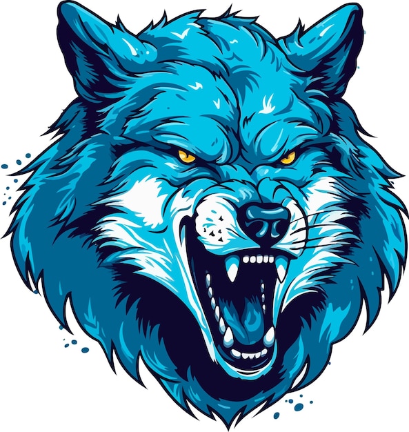 wolf head vector illustration