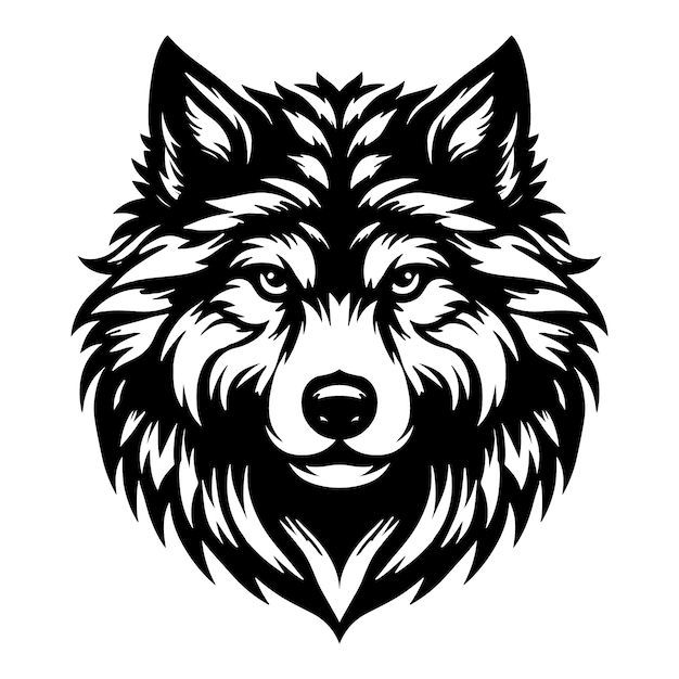 wolf head vector silhouette