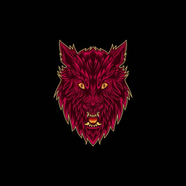 Vector wolf head vector