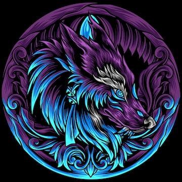Premium Vector | Wolf head with ornament Premium Vector | Wolf head with ornament