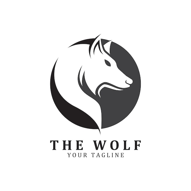 Wolf or head wolf Logo vector icon illuatration design logo for badge emblem and brand community