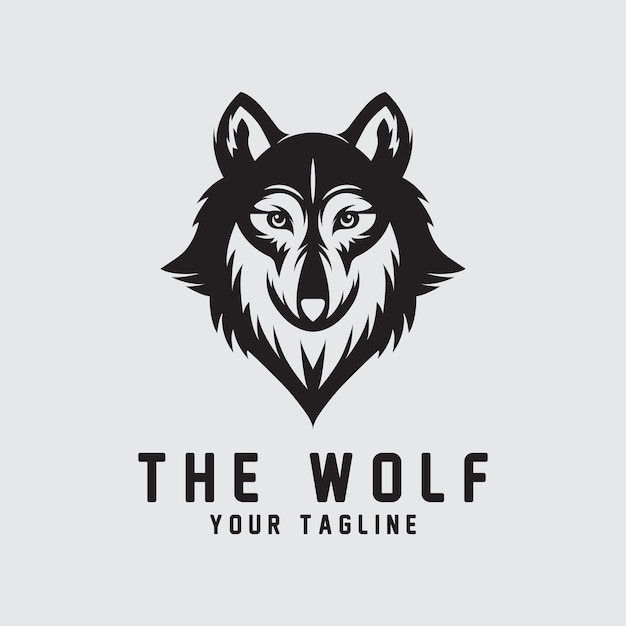 Wolf or head wolf Logo vector icon illuatration design logo for badge emblem and brand community