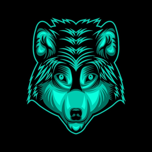 wolf hoofd gezicht vector ontwerp illustratie