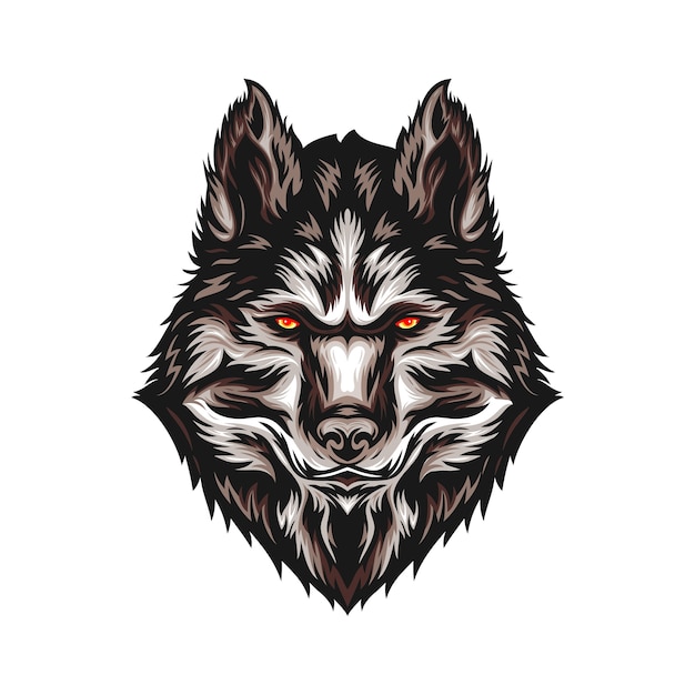 Wolf hoofd illustratie