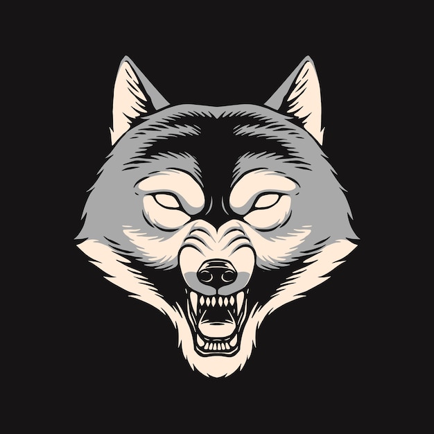 Vector wolf hoofd illustratie