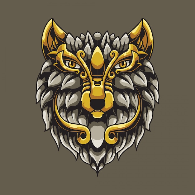 Vector wolf hoofd illustratie