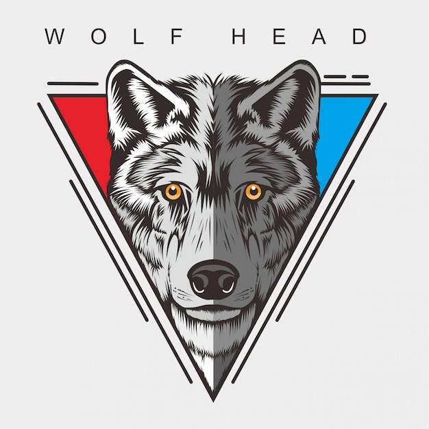 Vector wolf hoofd ontwerp