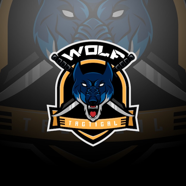 Wolf hoofd tactisch logo team