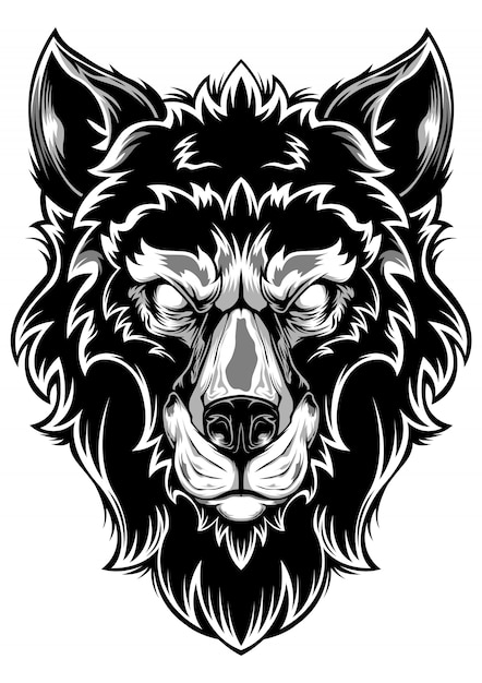 Vector wolf hoofd