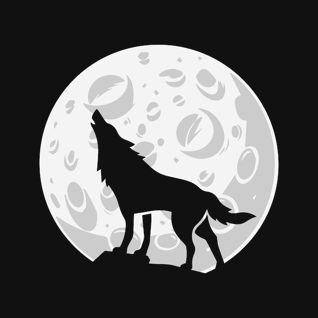 Wolf howling t-shirt design