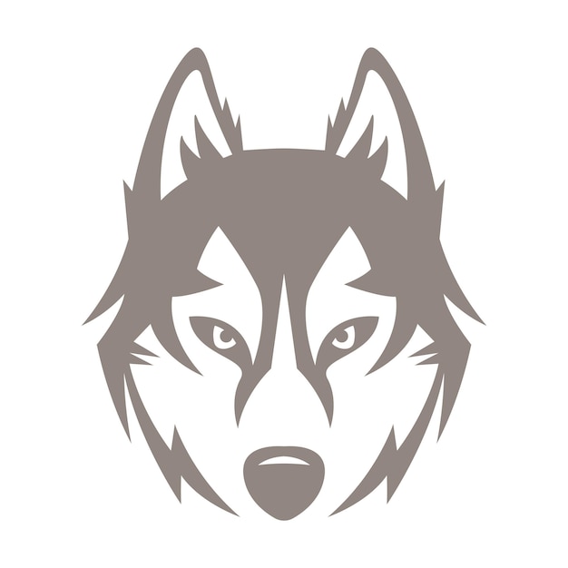 Vector wolf icon logo design